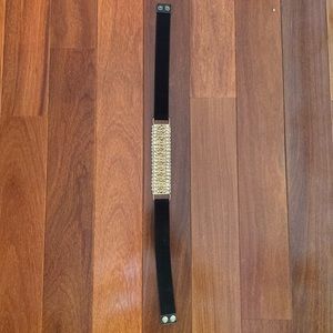 Elastic belt with bedazzled mid-section